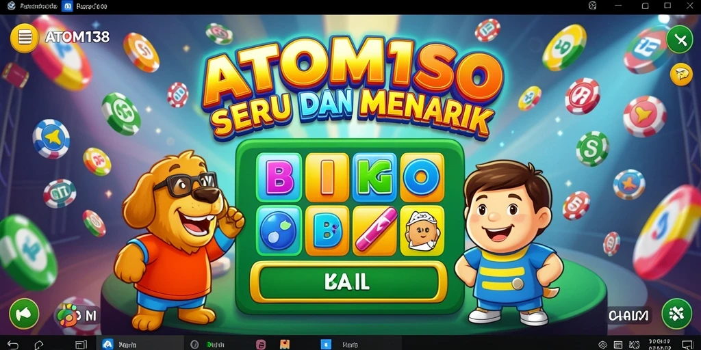 Tangkapan layar gameplay ATOM138 yang menunjukkan keseruan permainan Bingo.
