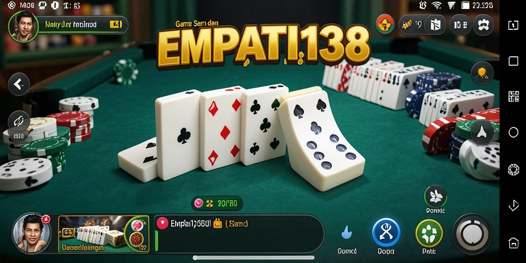 Tampilan gameplay seru dalam permainan Domino EMPATI138.