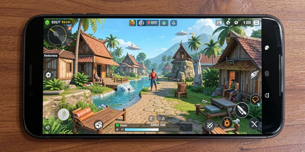 Tampilan gameplay EOS77 yang menghibur dan santai.