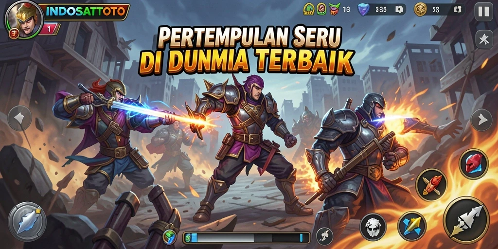 Tampilan menarik dari gameplay Fighting INDOSATTOTO yang seru.