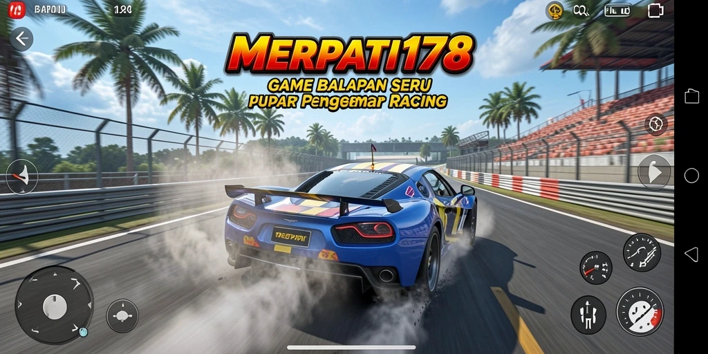 Tangkapan layar utama gameplay balapan MERPATI178 yang mendebarkan.