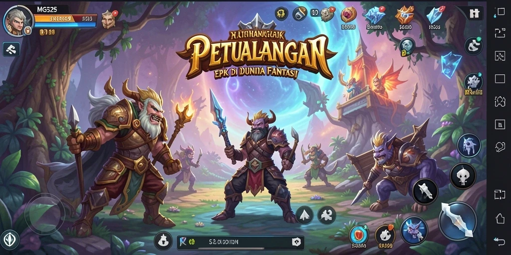 Tampilan gameplay RPG yang menakjubkan di MG525.