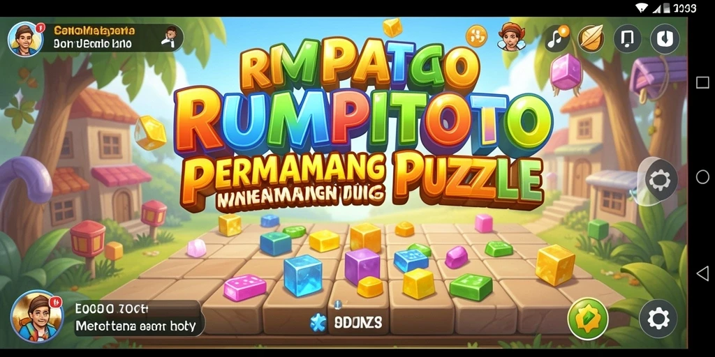 Screenshot gameplay RUMPITOTO menampilkan level puzzle yang menantang.