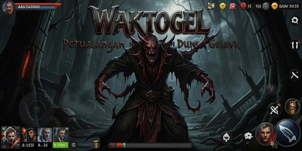 Screenshot menampilkan suasana mencekam di dalam permainan WAKTOGEL.