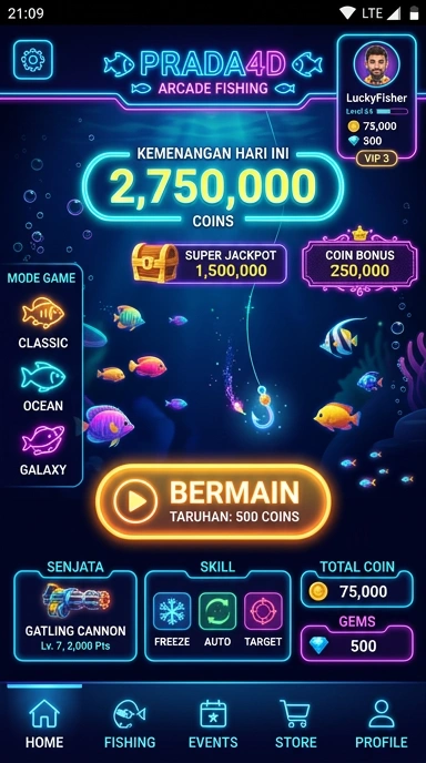 Tampilan antar muka prada4d yang sederhana dan mudah dinavigasi.